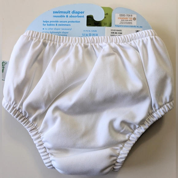 I Play, Swimsuit Diaper, White, Size 12 Months - Picture 2 of 6